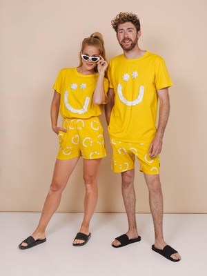 Smiles Yellow T-shirt Unisex from SNURK