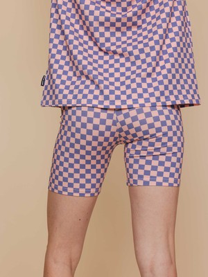 Check T-shirt and Bikershorts set Women from SNURK