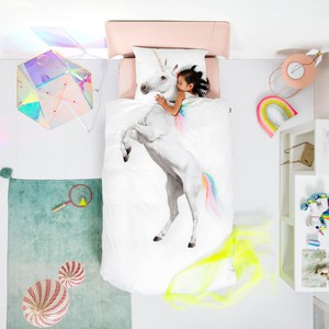 Unicorn White pillowcase 60 x 70 cm from SNURK