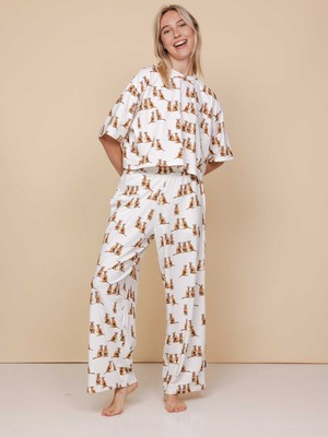 Meerkats Cropped T-shirt and Wide pants set Women from SNURK