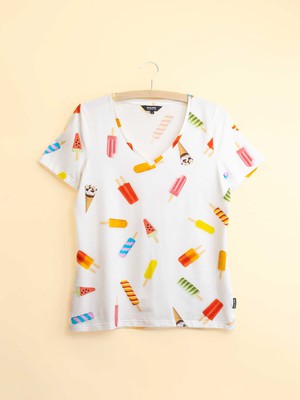 Popsicles V-Neck T-shirt and Shorts set Women from SNURK