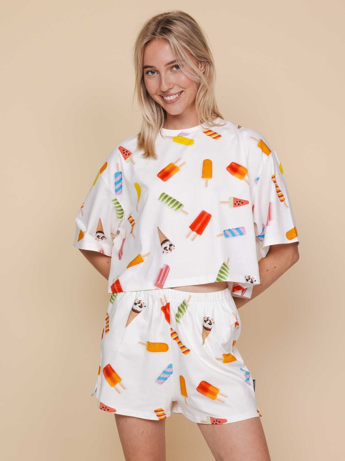 Popsicles Cropped T-shirt and Shorts set Women from SNURK