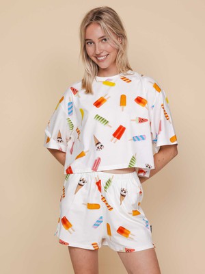 Popsicles Cropped T-shirt and Shorts set Women from SNURK
