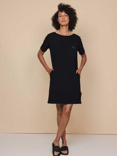 Black T-shirt Dress Dames via SNURK