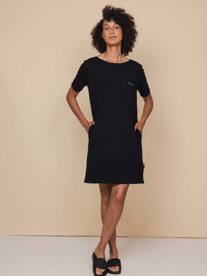 Black T-shirt Dress Dames from SNURK