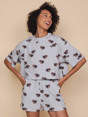 Hippos Cropped T-shirt and Shorts set Women from SNURK