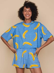 Banana Blue Cropped T-shirt and Shorts set Women via SNURK