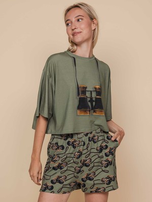 Binoculars Cropped T-shirt and Shorts set Women from SNURK