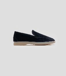 Vegan Velvet Loafer Black via Solari Milano