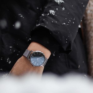 Black Solar Watch | Grey Mesh from Solios Watches