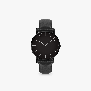 Black Solar Watch | Black Vegan Leather from Solios Watches