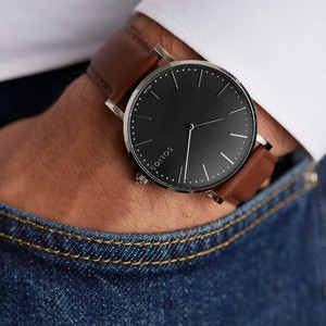 Black Solar Watch | Green Vegan Leather from Solios Watches