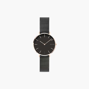 Black Mini Solar Watch | Black Mesh from Solios Watches