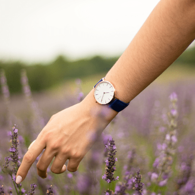 White Solar Watch | Brown Vegan Leather from Solios Watches