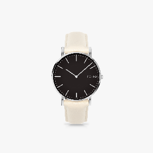 Black Solar Watch | Cream Vegan Leather from Solios Watches