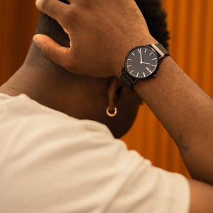 Black Solar Watch | Black Vegan Leather from Solios Watches