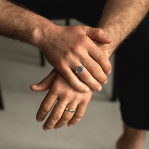 Squared Signet ring  - Silver from Solitude the Label