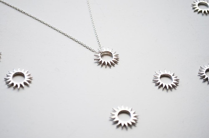 Sun Necklace - Silver from Solitude the Label