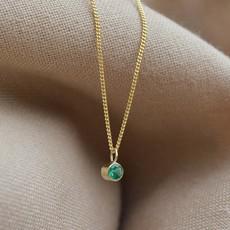 Emerald Necklace - Gold 14k via Solitude the Label