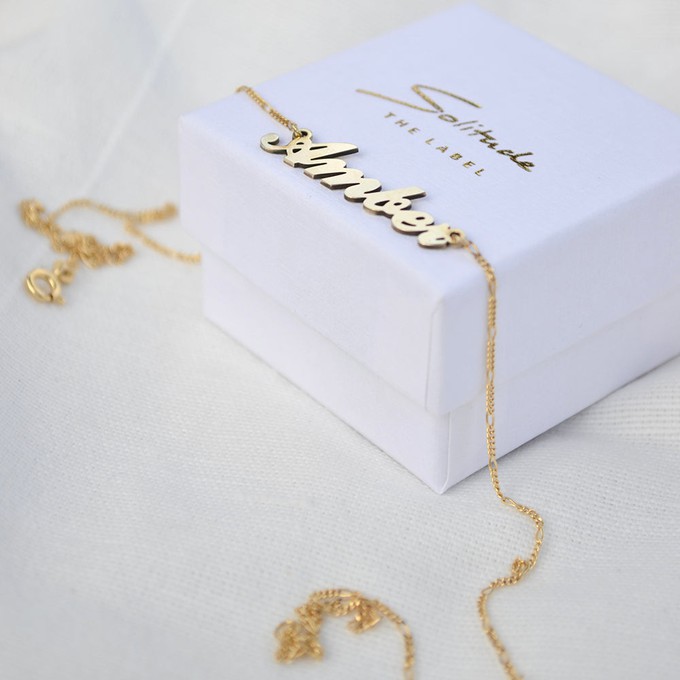 Name Necklace - Gold 14K or silver from Solitude the Label