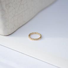 Twisted piercing hoop - Gold 14k via Solitude the Label
