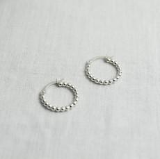 Dotted Earhoops - Silver via Solitude the Label