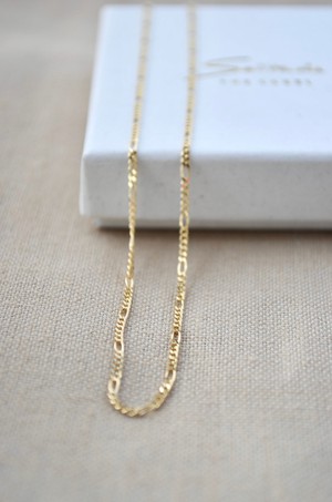 Chunky Figaro Necklace - Gold 14k from Solitude the Label