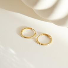 Earhoops easy - Gold 14k via Solitude the Label