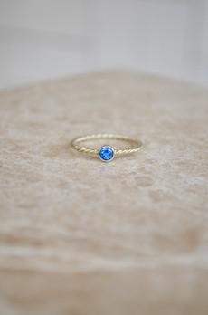 Ice Blue Topaz Ring - Gold 14k via Solitude the Label