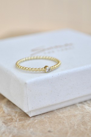 Dotted Diamond Ring - Gold 14k from Solitude the Label