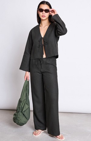 Sjov broek dark olive from Sophie Stone