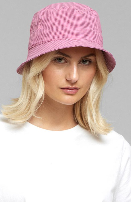 Bucket Hat Seersucker Pink from Sophie Stone
