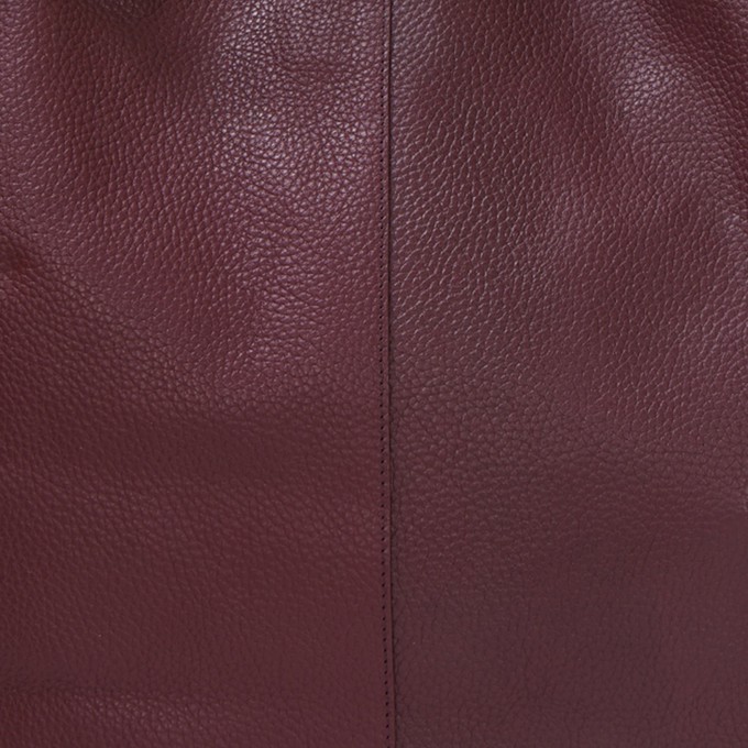 Plum Pebbled Leather Laptop Backpack with Front Pocket from Sostter
