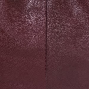 Plum Pebbled Leather Laptop Backpack with Front Pocket from Sostter