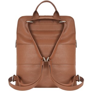Tan Leather Backpack - Unisex, Travel-Friendly, Adjustable from Sostter