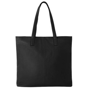 Black Zipped Leather Work Tote Bag - Spacious & Stylish from Sostter