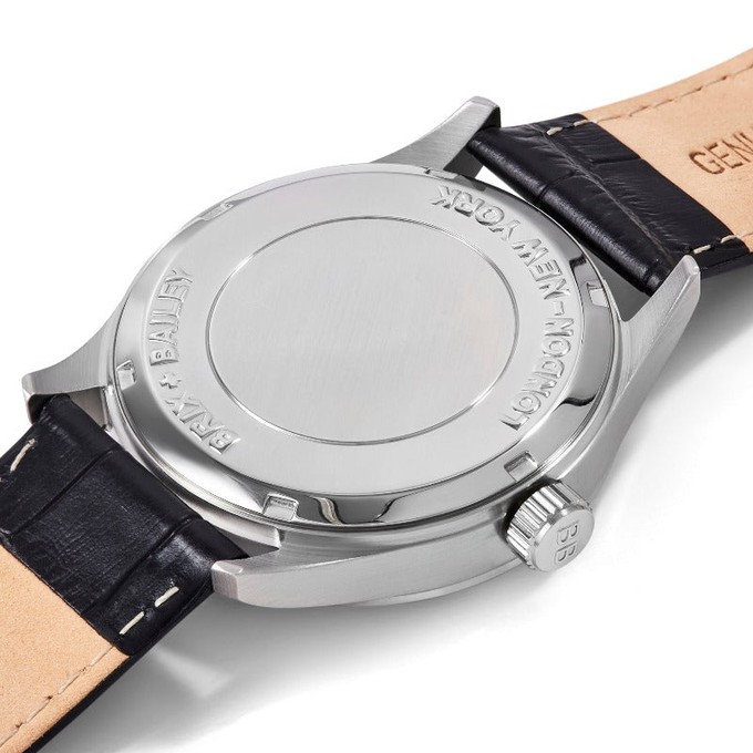 Brix + Bailey Simmonds Yellow Silver Watch, 40mm, Leather Strap from Sostter