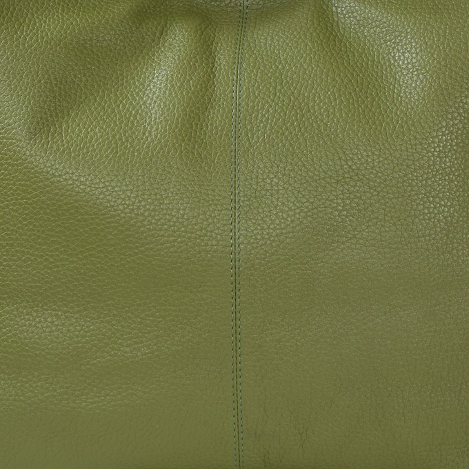 Olive Green Leather Hobo Bag with Hidden Pocket from Sostter