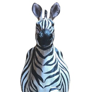 Giant 1.3m Resin Zebra Wall Hanging Decor Piece from Sostter