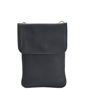 Black Leather Crossbody Phone Bag - Removable Strap from Sostter