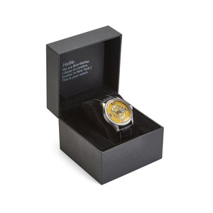 Brix + Bailey Simmonds Yellow Silver Watch, 40mm, Leather Strap from Sostter