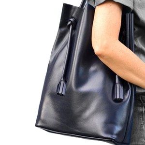 Tan Leather Hobo Bag with Drawcord & Complimentary Mini Bag from Sostter