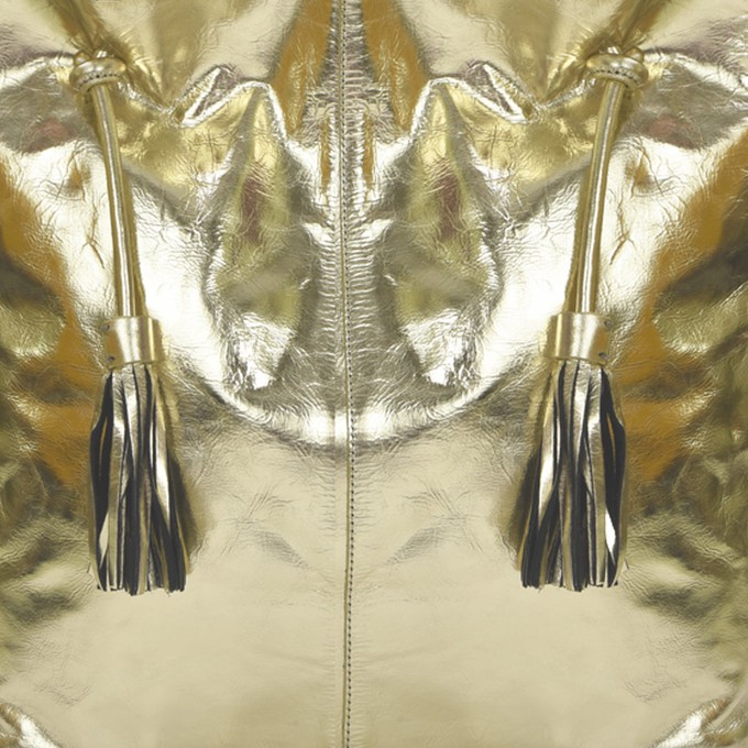 Gold Metallic Leather Hobo Shoulder Bag - Brix + Bailey from Sostter