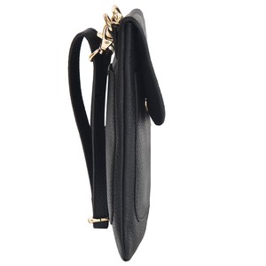 Black Leather Crossbody Phone Bag - Removable Strap from Sostter