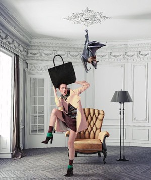Large Black Calf Hair Leather Tote with Artisanal Straps from Sostter