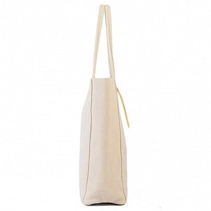 Ivory Pebbled Leather Tote Shopper with Pocket from Sostter