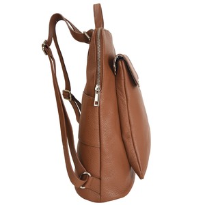 Tan Leather Backpack - Unisex, Travel-Friendly, Adjustable from Sostter