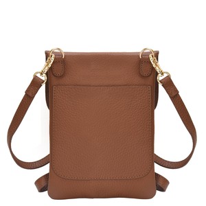 Ethical Tan Leather Crossbody Phone Bag, Adjustable Strap from Sostter