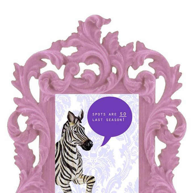 Vintage Soft Pink Flocked Photo Frame - Quirky Decor from Sostter