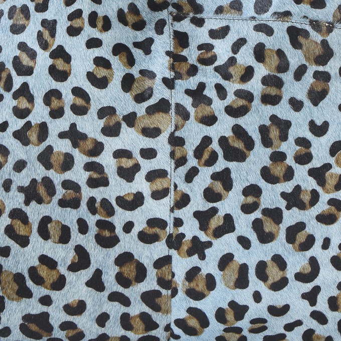 Blue Animal Print Leather Multi-Section Wallet from Sostter